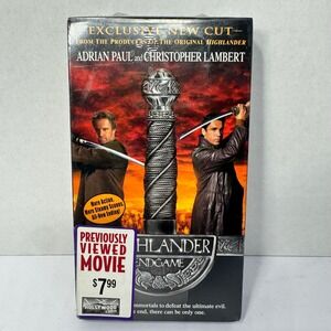 Highlander Endgame VHS Exclusive New Cut Adrian Paul Christopher Lambert R Rated